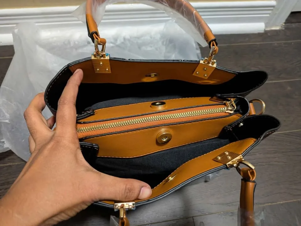 Brand new vintage fashion large capacity women hand bag image indicator(7)