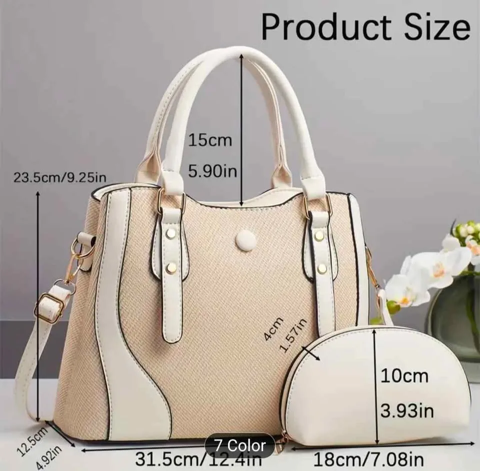 Brand new large capacity women tote bag with small purse image indicator(2)