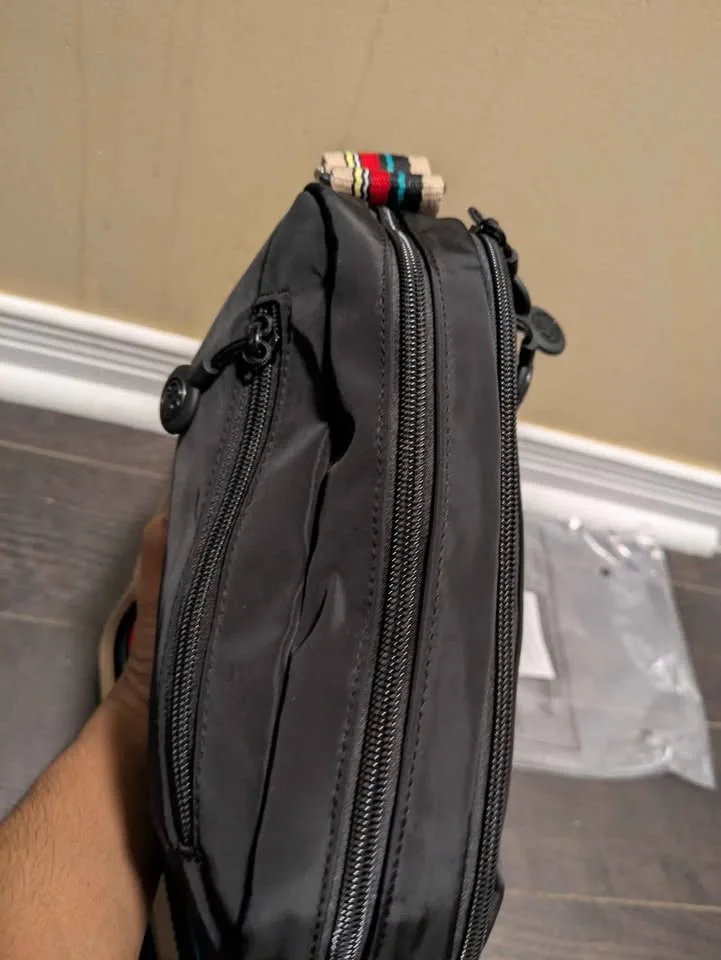 Brand new light weight nylon black cross body bag image indicator(10)