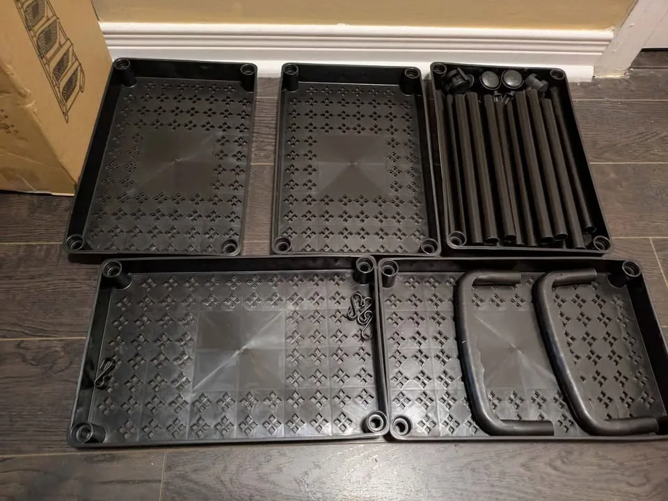 Brand new 5 layer organizer shelf black color image indicator(3)