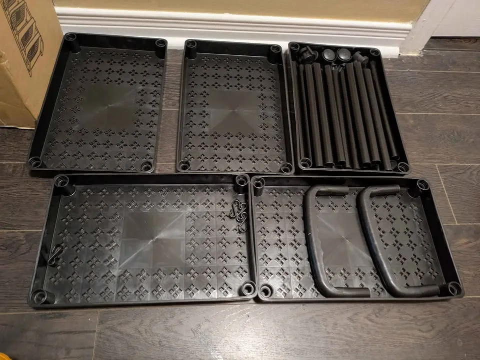 Brand new 5 layer organizer shelf black color image indicator(4)