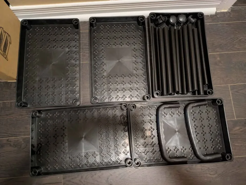 Brand new 5 layer organizer shelf black color image indicator(5)