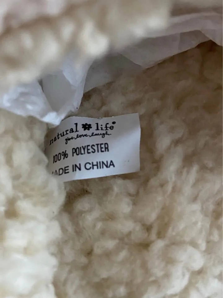 Natural Life Sherpa Slippers, Neon Smiley, size 5-6, New! image indicator(8)