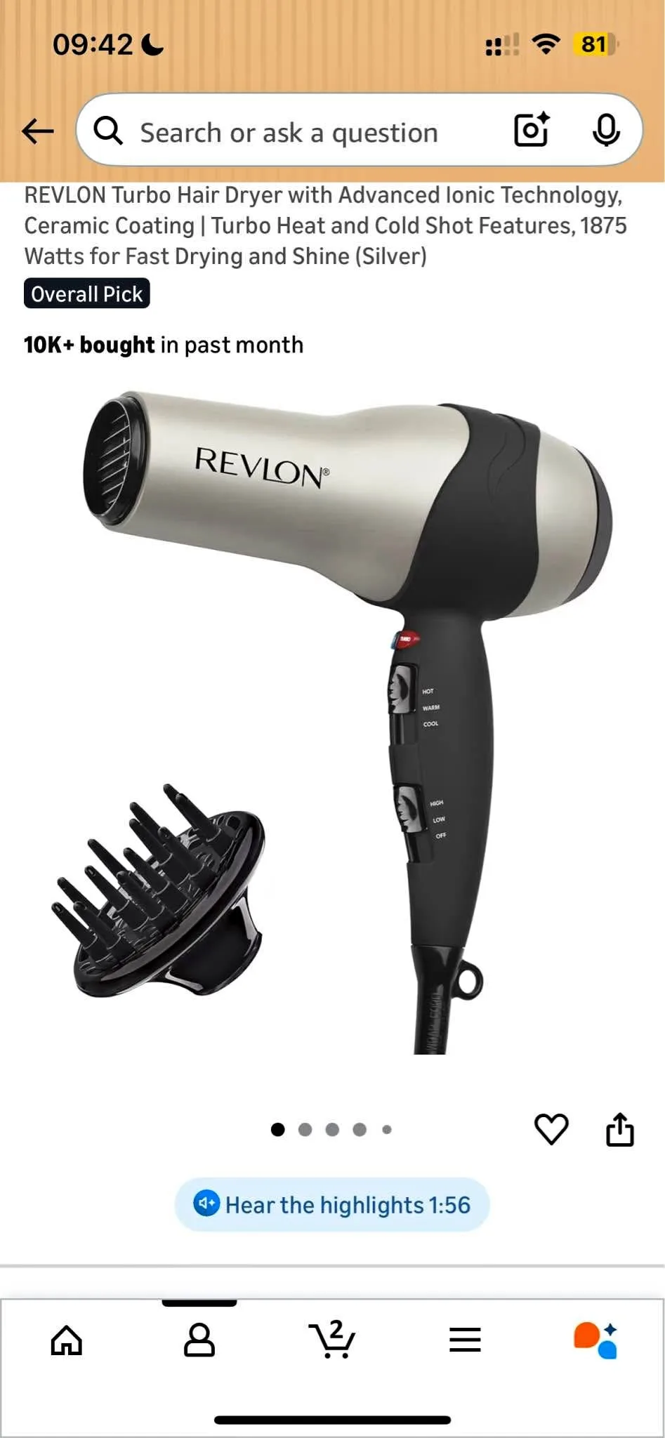REVLON Turbo Hair Dryer (with box, available on November 22nd)