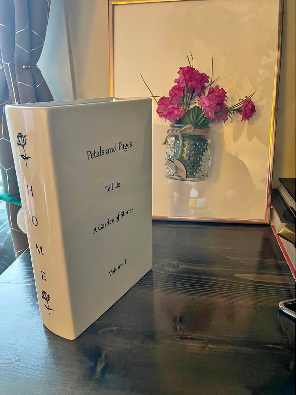 Ceramic Book Vase for Flowers