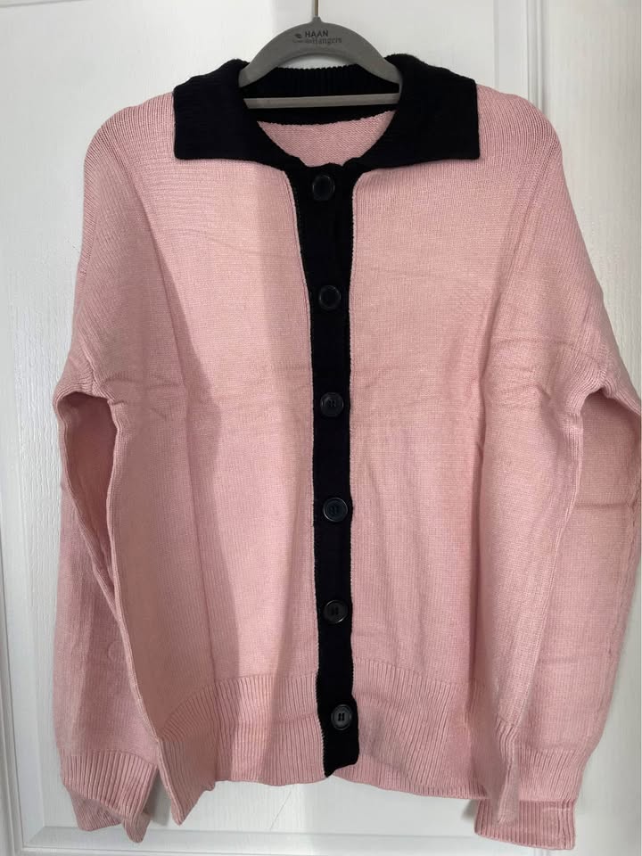 Pink and Black Knit Cardigan - Large - photo 4