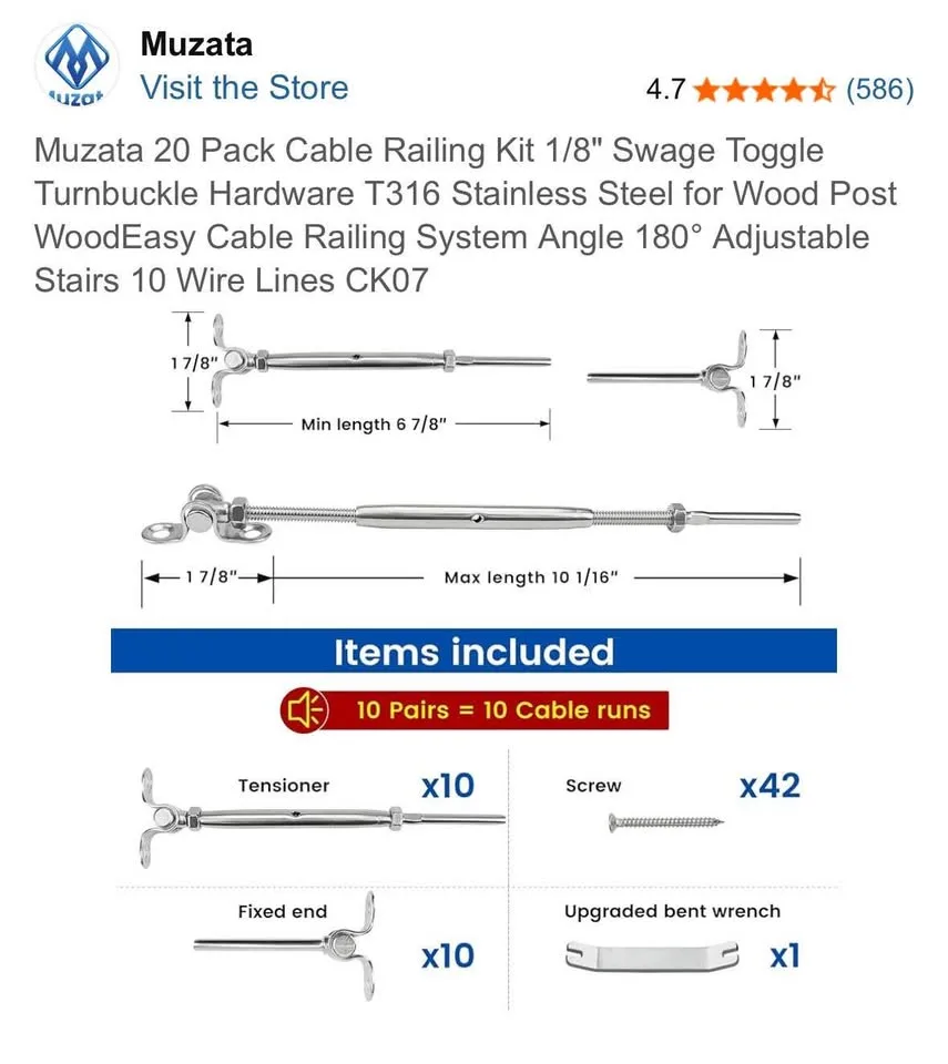 Muzata Cable Railing System image indicator(2)