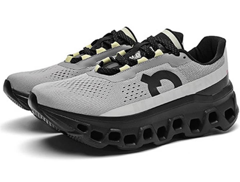 Unisex Running Shoes Gray Sneakers Thick Cloud Sole - photo 2
