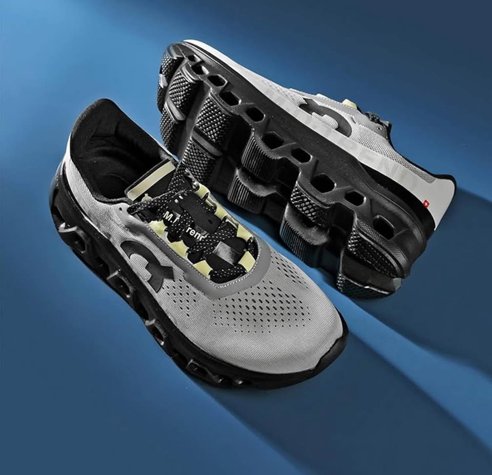 Unisex Running Shoes Gray Sneakers Thick Cloud Sole - photo 3