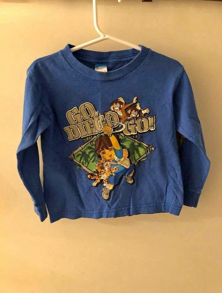 Boys Long Sleeve Shirt (Go Diego Go!) - Size 4T