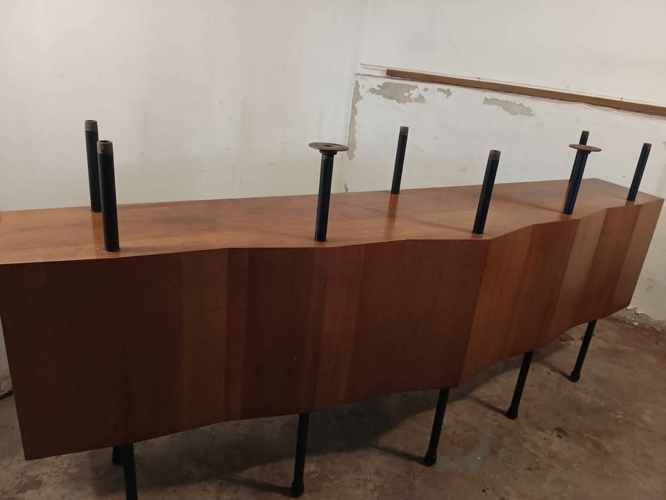 Mid-Century Bar and Original Stools from the 1960's - photo 2