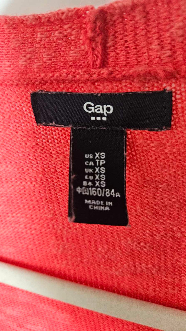NEGOTIABLE - Gap Cardigan Sweater, Coral color, XS to S (2 to 4) - photo 2