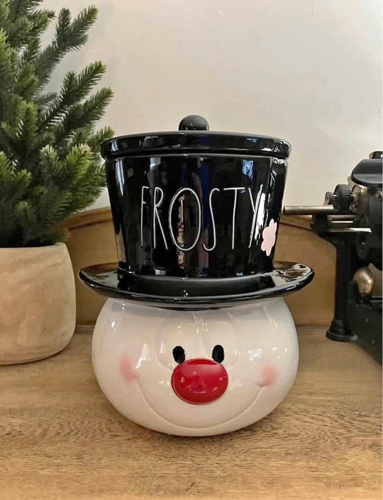 Rae Dunn Frosty the Snowman Christmas Canister