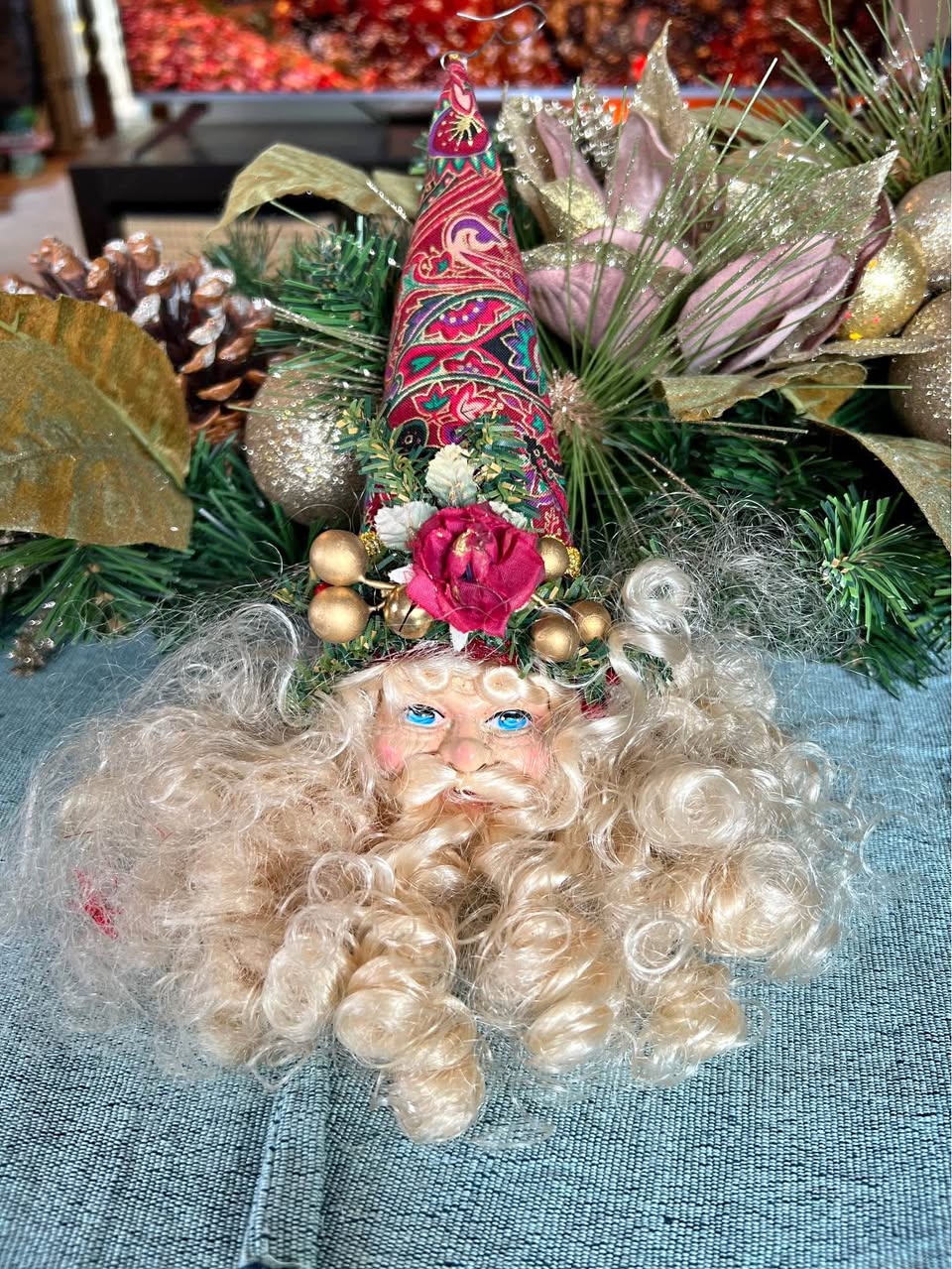 Vintage St. Nick Santa Christmas Ornament