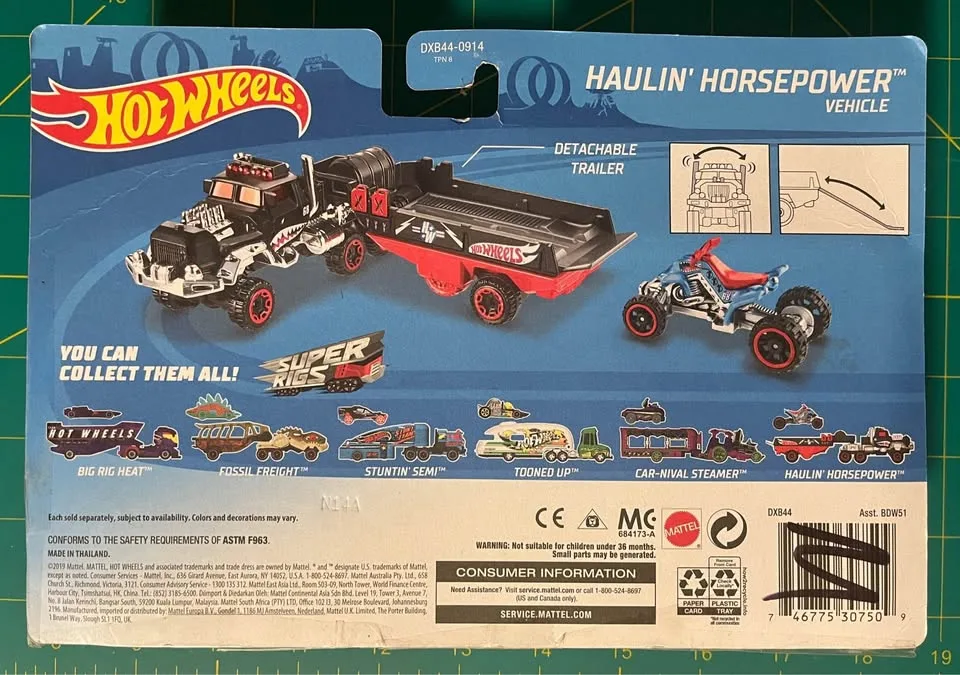 Hot Wheels Haulin’ Horsepower Truck + ATV (Open Box) image indicator(2)