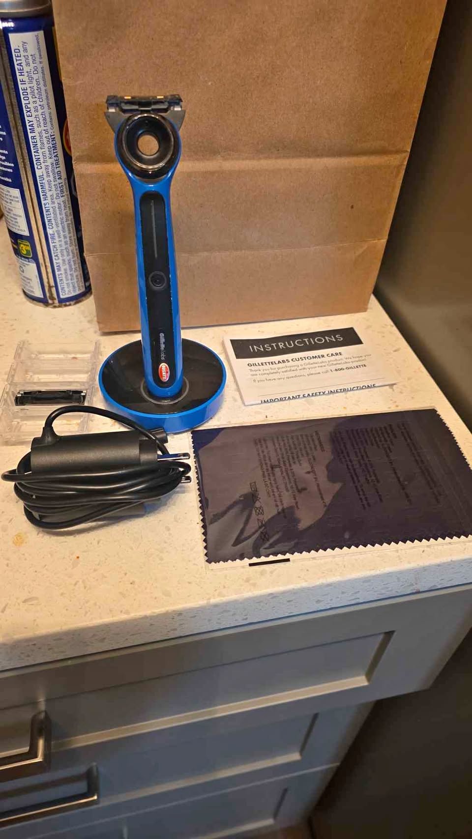Gillette limited edition Bugatti heated razor kit