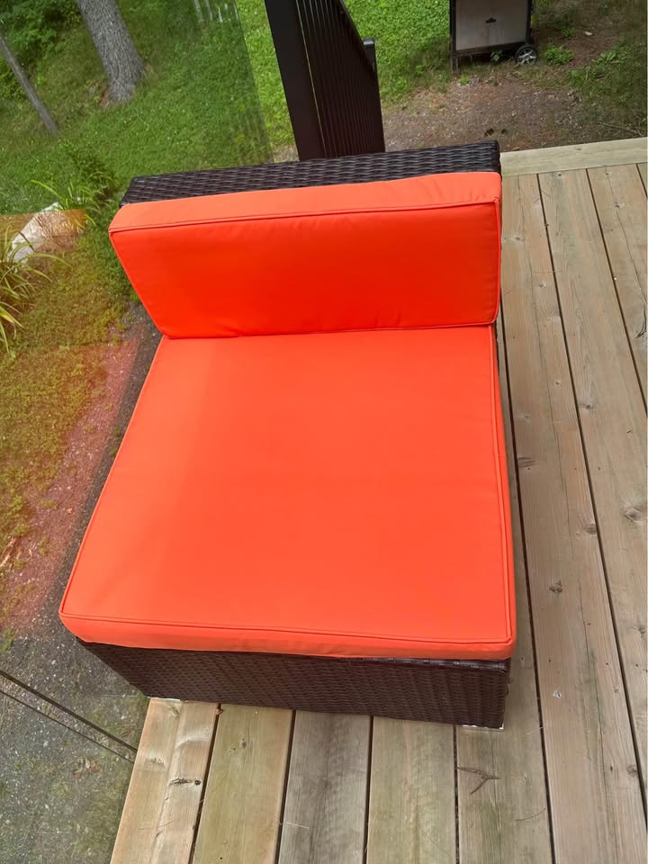 Bright Orange Outsunny Patio REPLACEMENT CUSHIONS - photo 2