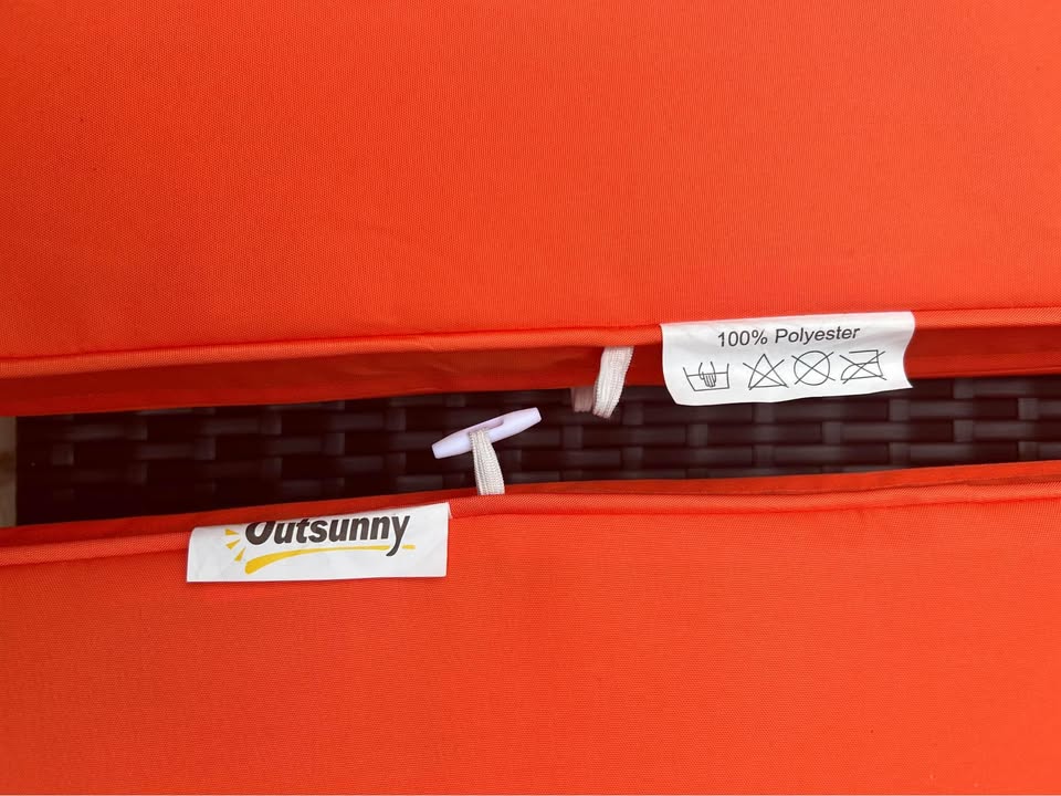 Bright Orange Outsunny Patio REPLACEMENT CUSHIONS - photo 4