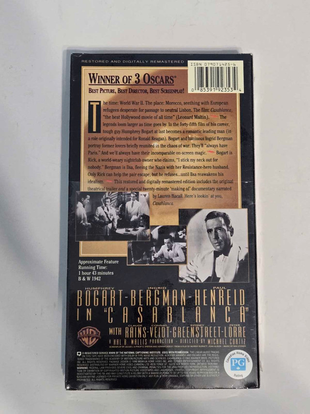 SEALED Casablanca Special Edition VHS - photo 2