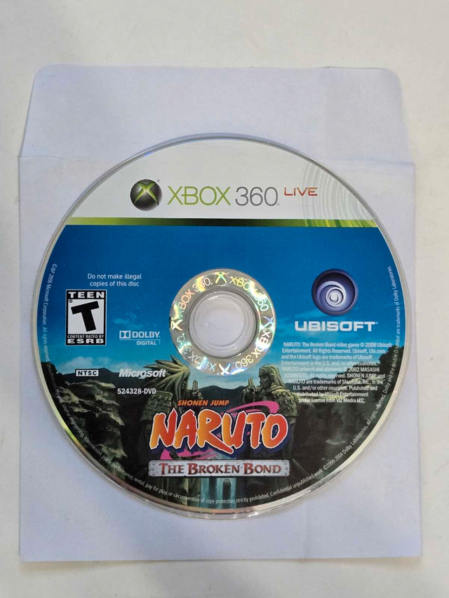 Naruto The Broken Bond DISC ONLY Xbox 360
