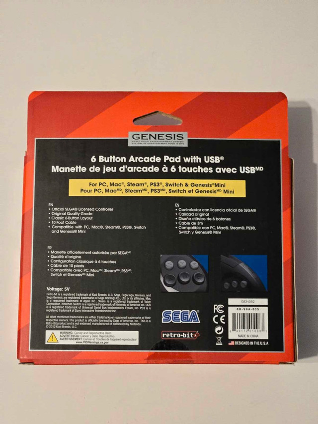 Sega Genesis Remote Arcade Pad - photo 2