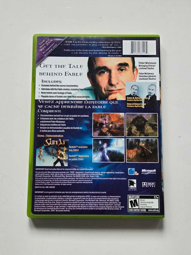 Fable Limited Edition Bonus DVD Xbox - photo 2