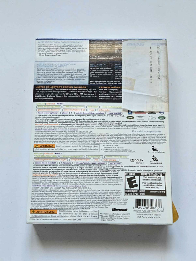 *SEALED* Forza Motorsport 4 Limited Edition Xbox 360 - photo 2