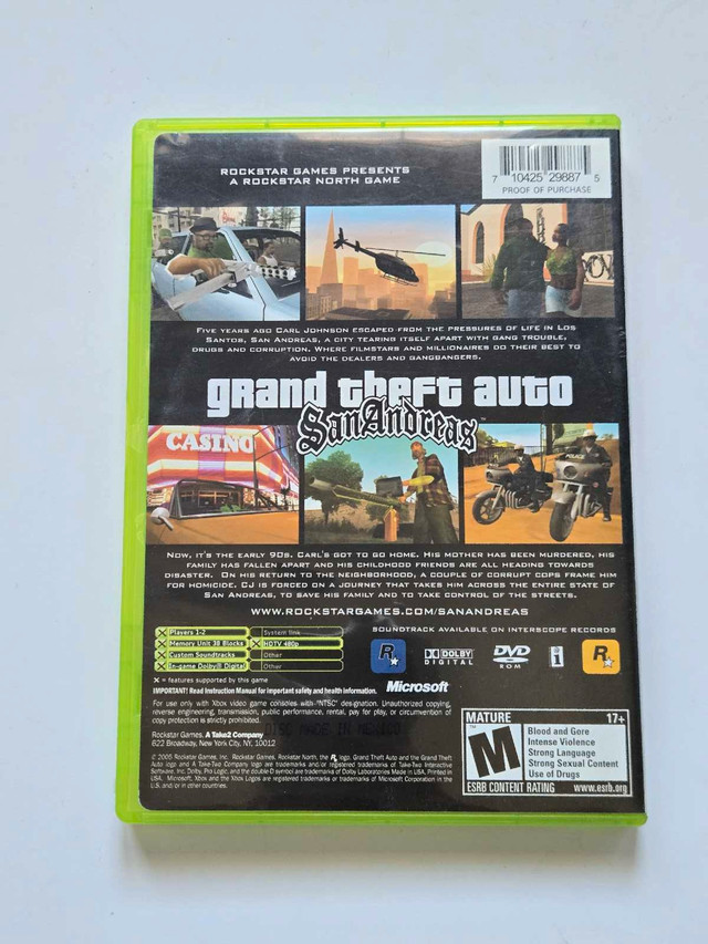 Grand Theft Auto San Andreas Platinum Hits Xbox - photo 2