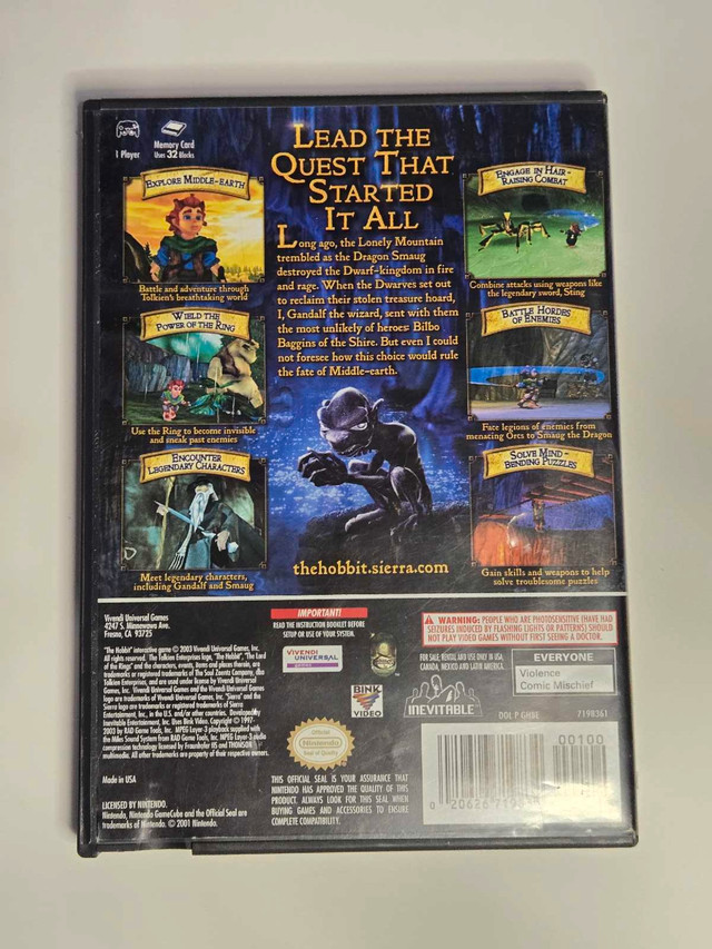 Hobbit Nintendo Gamecube - photo 2