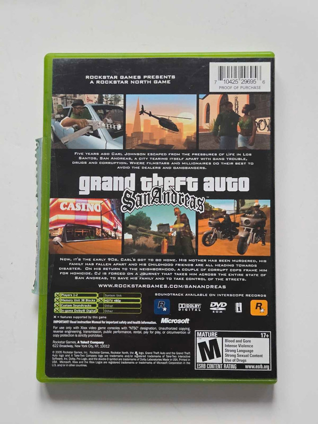 Grand Theft Auto San Andreas Xbox - photo 2