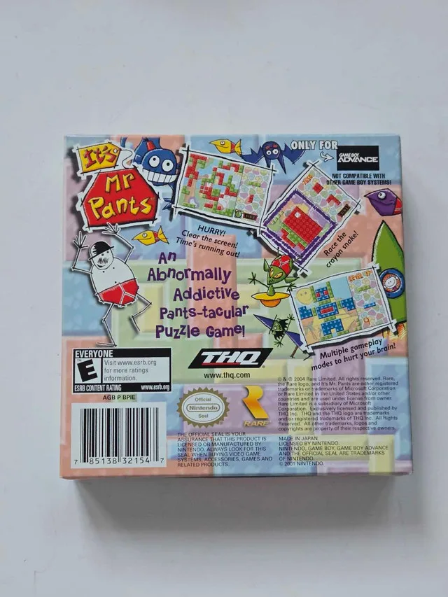 MINT It's Mr. Pants Gameboy Advance BOX & MANUAL ONLY image indicator(2)