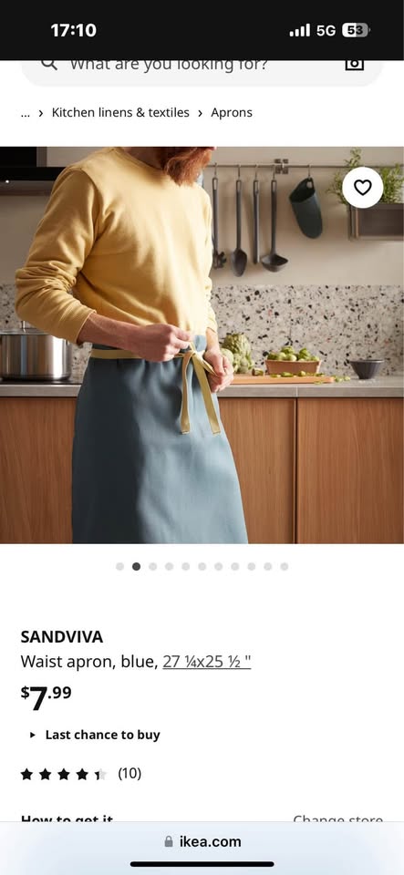 New IKEA SANDVIVA waist apron RRP $7.99 - photo 5
