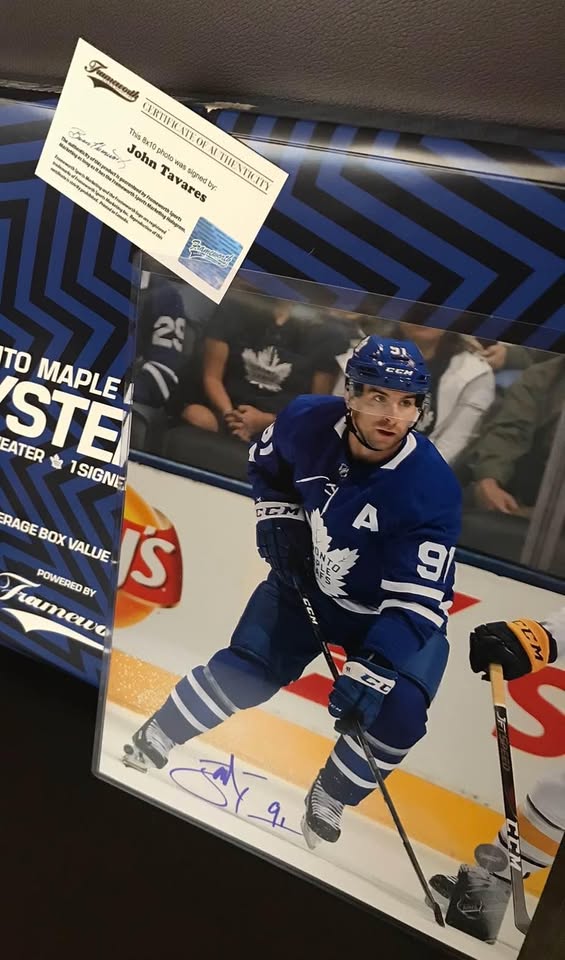 John Tavares signed unframed Maple Leafs photo