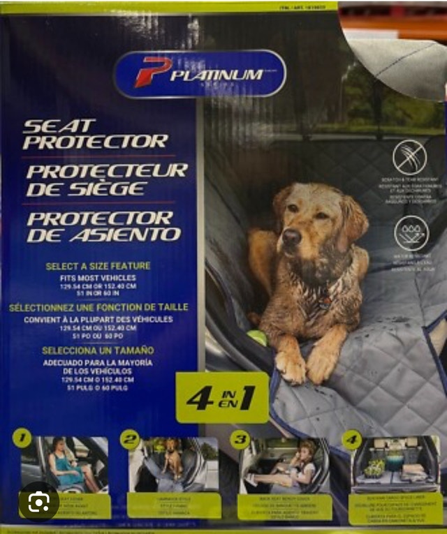 Platinum 4-in-1 Seat Protector for Cars, SUVs Trucks