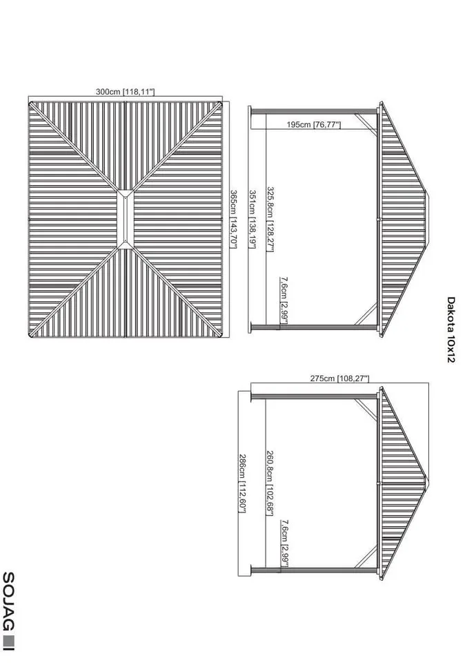 Brand New Sojag 10x12 Dakota Aluminum Gazebo Kit image indicator(4)