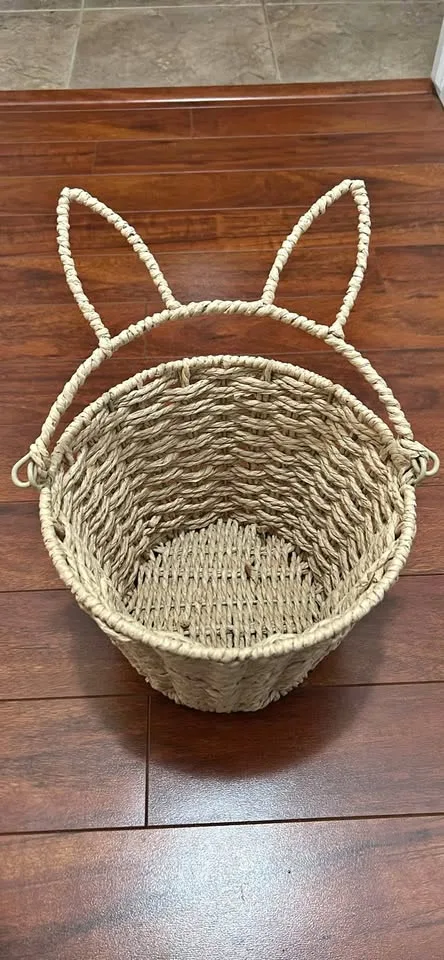Cute Wicker Bunny Basket!