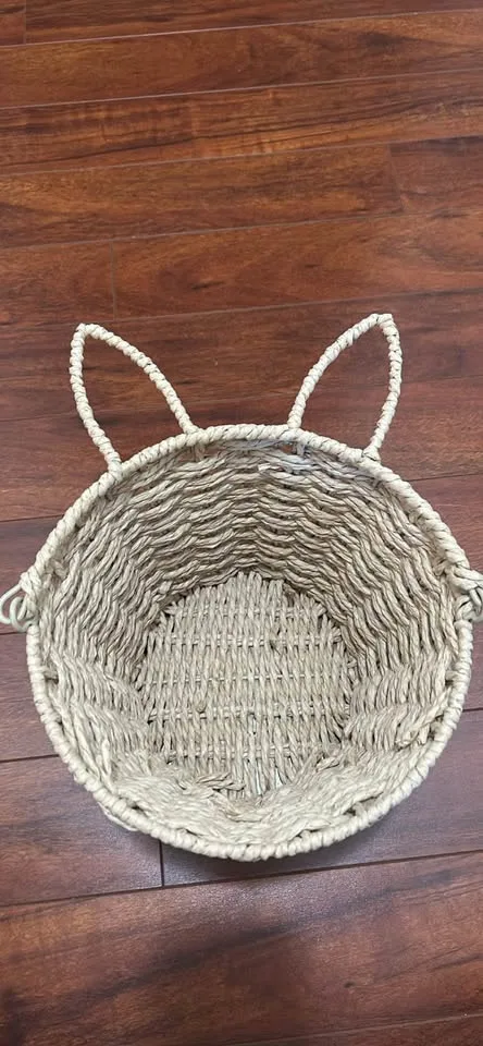 Cute Wicker Bunny Basket! image indicator(2)