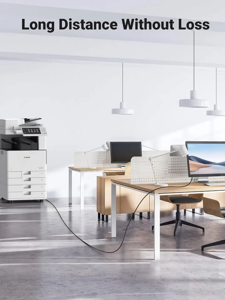 Printer cable, USB A to B, 16ft long image indicator(6)