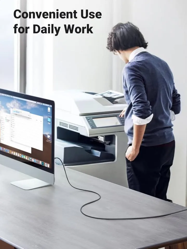 Printer cable, USB A to B, 16ft long image indicator(8)