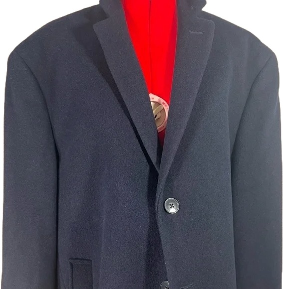 Men’s Wool Blend Navy Blue Coat - 48R - photo 3