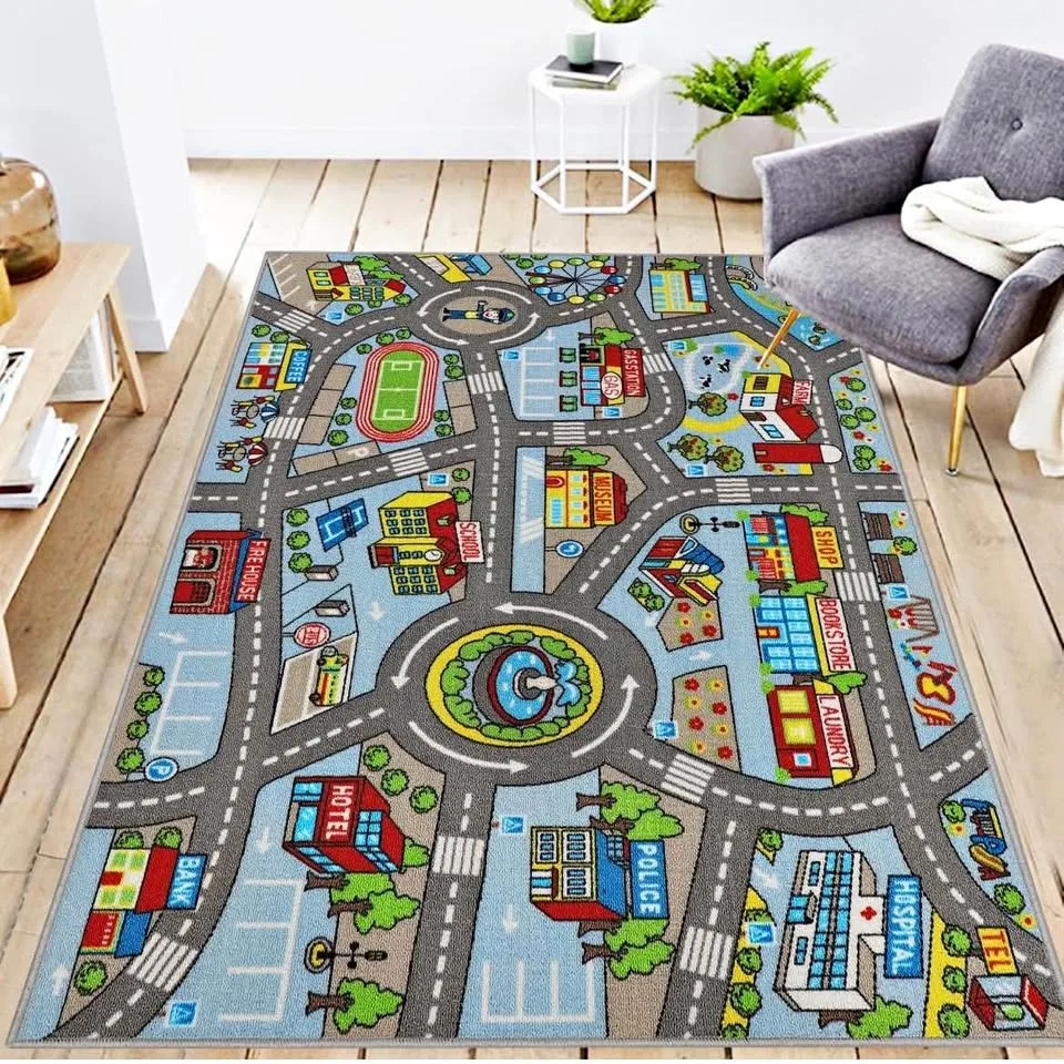 Kids Rug 3'3" x 5'2" City Life Playmat thumbnail