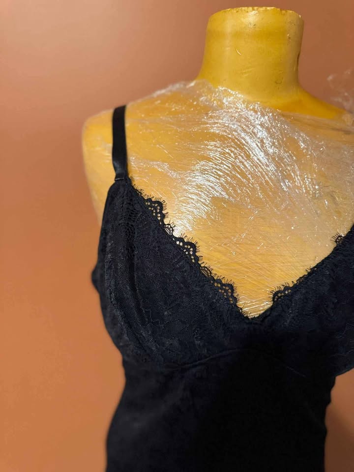 🖤 Brand New Size XL–2XL Black Lace Slip Dress / Camisole Dress - photo 4