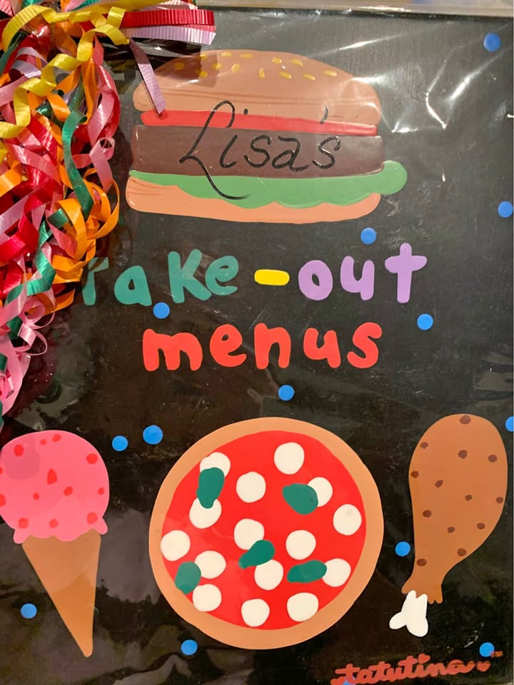 Hand painted Menu/Recipe Holder Box
