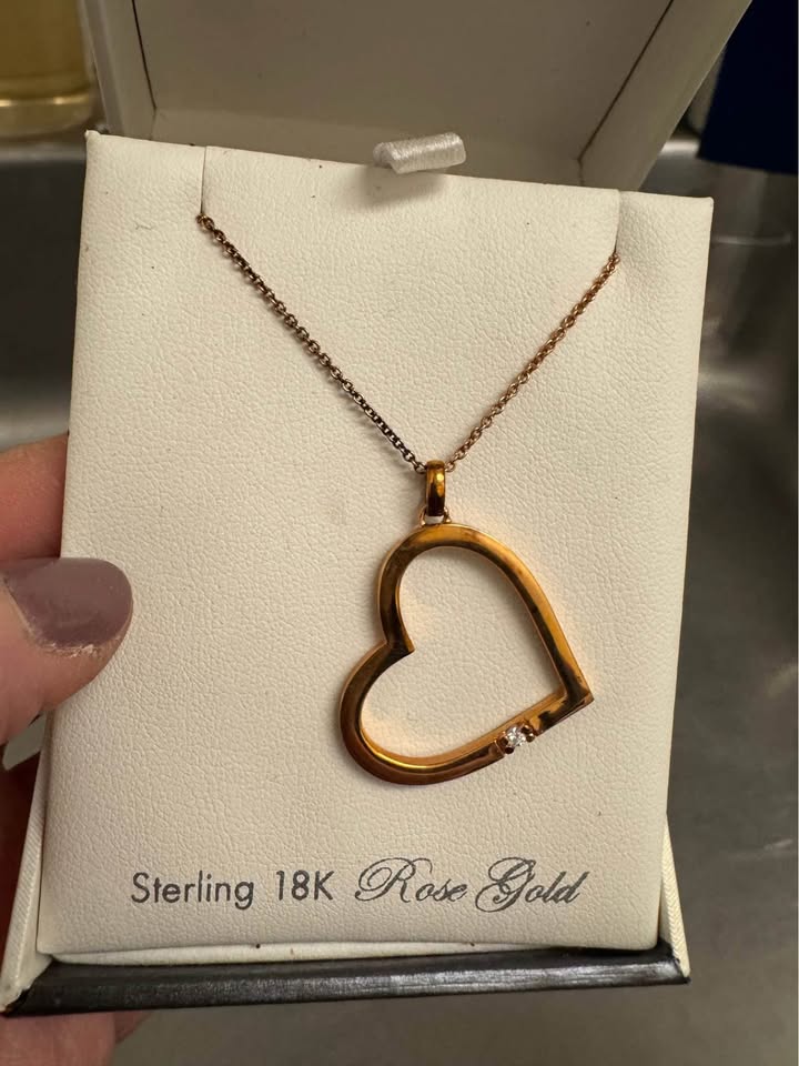 Crislu Sterling 18K Rose Gold Heart Necklace - photo 5