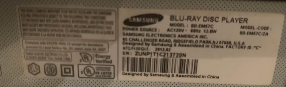 Samsung Blu Ray Player with Remote Contol - photo 3