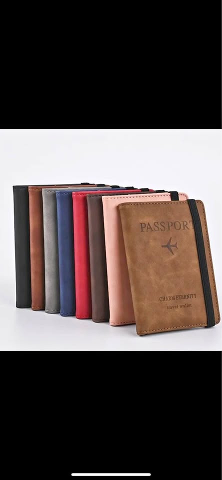 PU Leather Wallet Travel Passport Purse