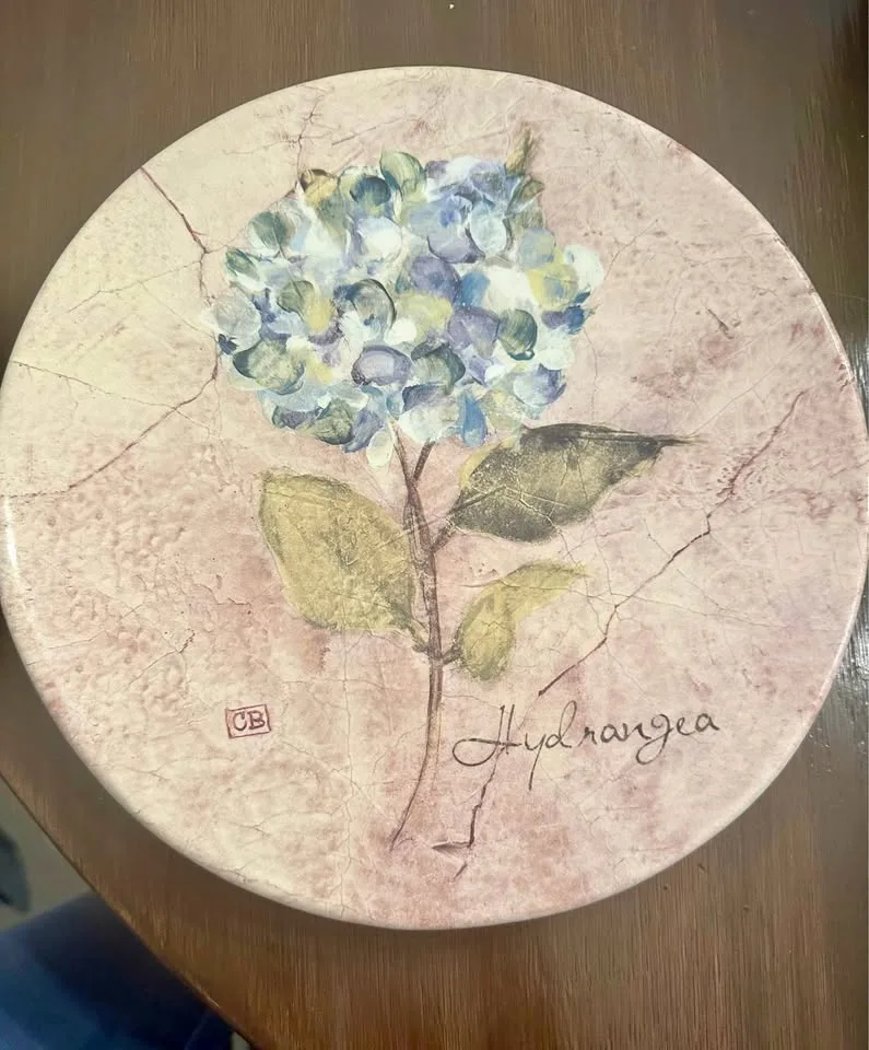 Cheri Blum Hydranga Plate Santa Barbara Ceramic Design