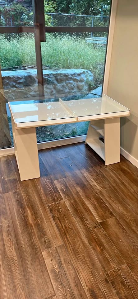 Glass top work table