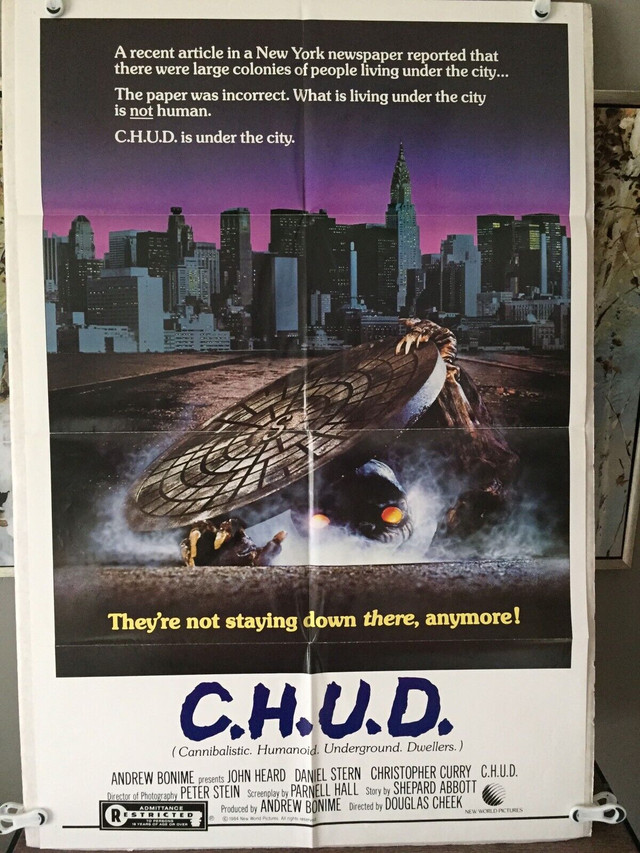 C. H. U. D. (1985) Original Movie Poster