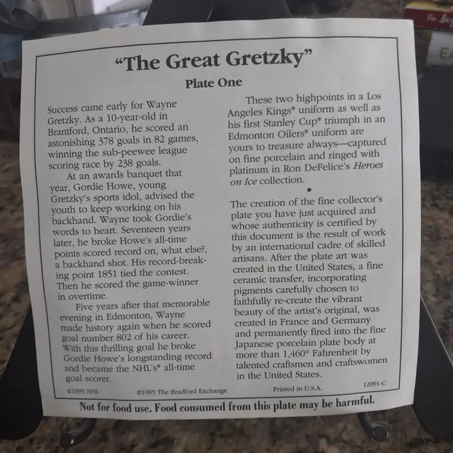 Heroes On Ice Plate Series (Wayne Gretzky) image indicator(4)